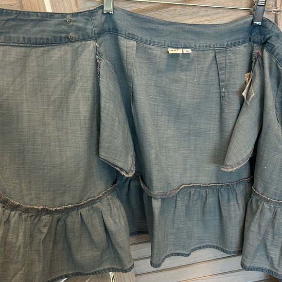 NWOT GAP Mini Wrap Skirt w/Pockets, Medium Indigo, Tencel & Cotton, size XS. - Picture 11 of 13